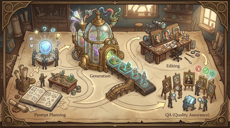 Tool stack workflow map